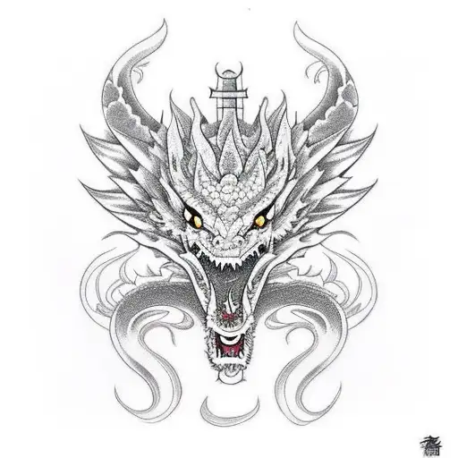 Traditional Dragon Wearing Crown