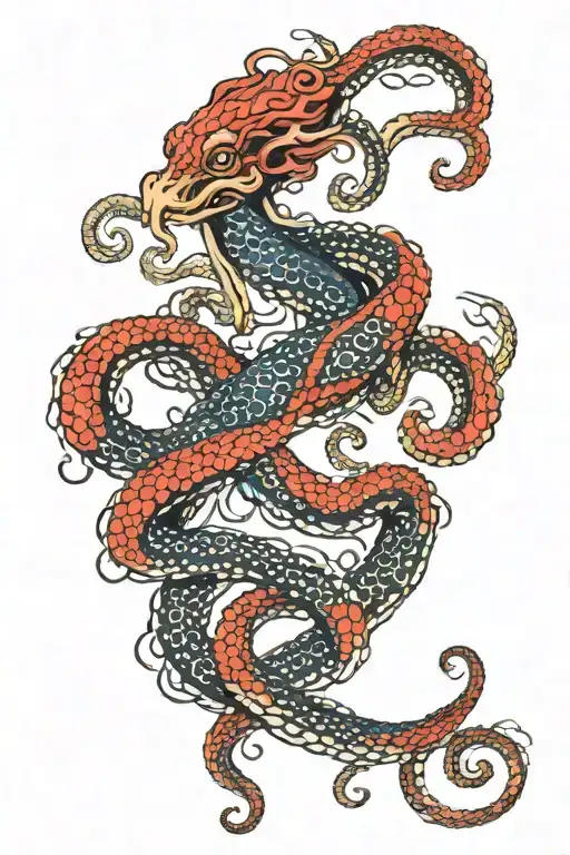 Long Tentacle Kraken Mythical Ornate
