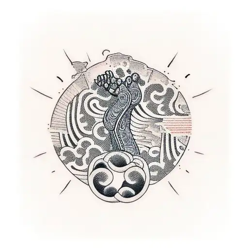 Baby Foot With Letters P H