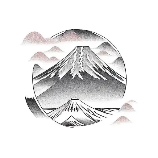 Mount Fuji With Torii Gate Background