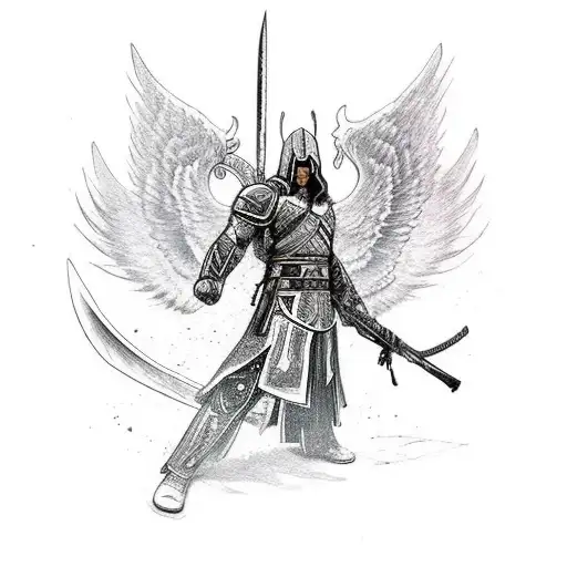 Archangel With Sword That Looks Like Assasins Creed