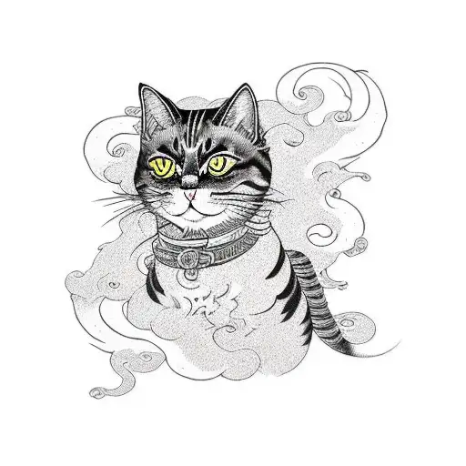 Cat Warrior Black And Red