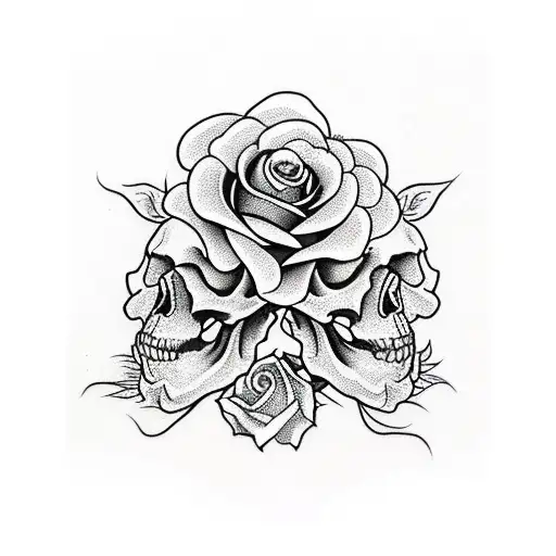 Skull And Rose