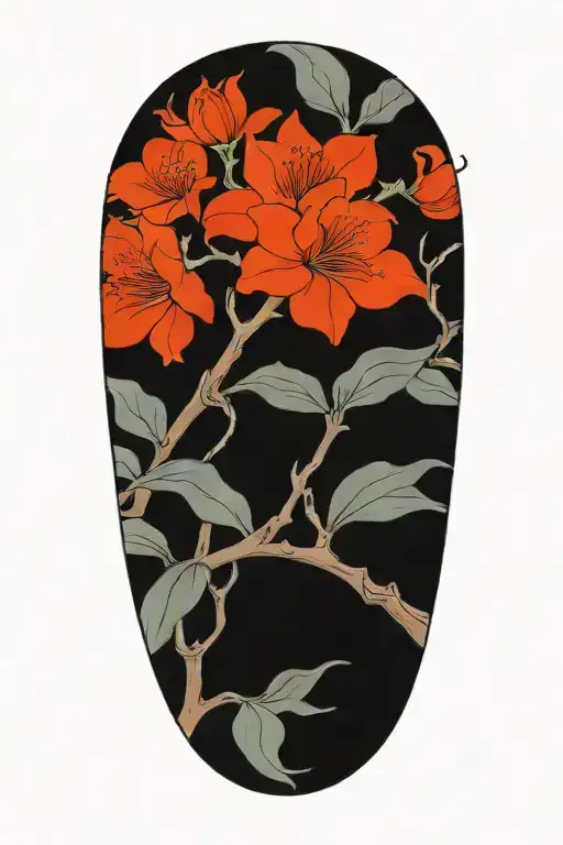 Azaleas Thick Linework