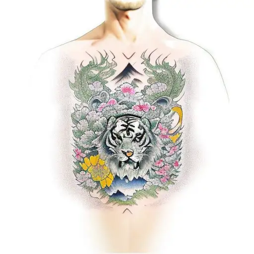 Full Right Arm Sleeve With Nature Designs