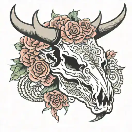 Feminine Bull Skull