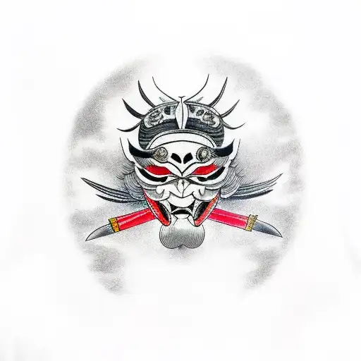 Crow With Tengu Mask