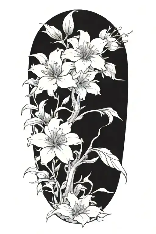 Azaleas Thick Linework