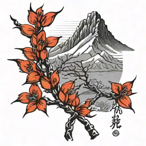 Ocotillo With Mounatins In Background Black And White