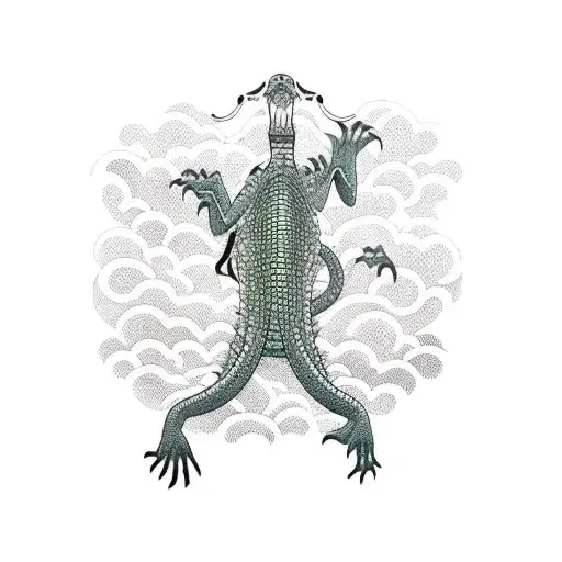 Long And Thin Crocodile No Background