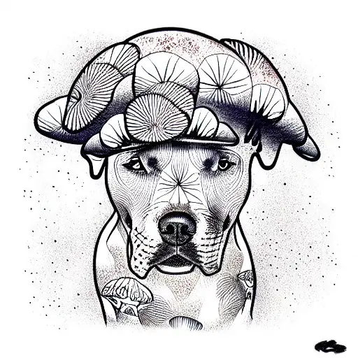 A Pitbull On A Mushroom Trip