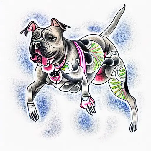 A Pitbull Jumping On Someone