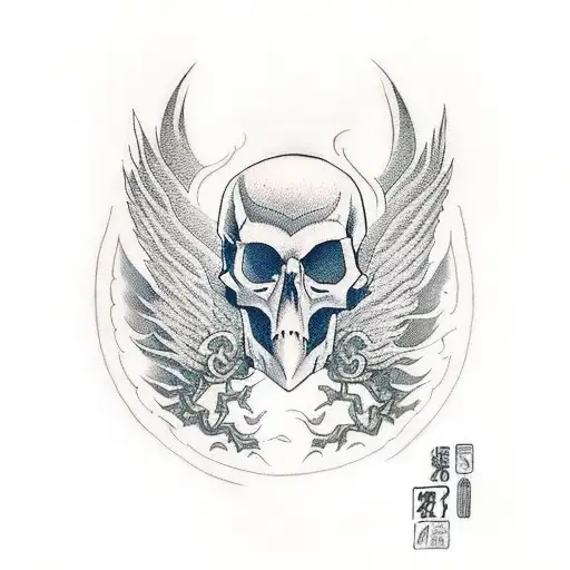 Phoenix With A Skull