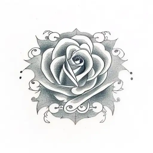 Taurus Sign With A Rose