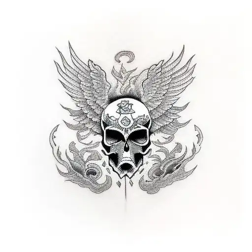 Phoenix With A Skull