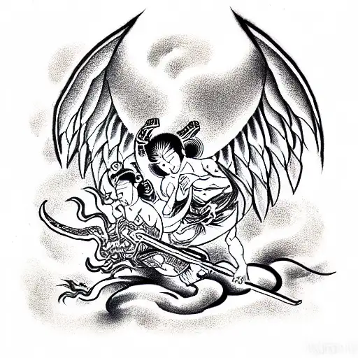 Angel Defeating Satan