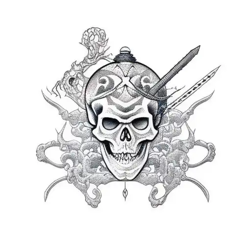 Skeleton With A Trident