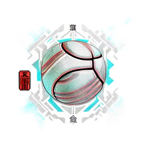 A Cyberpunk-inspired Movie Scene With A Basketball Court In The Background