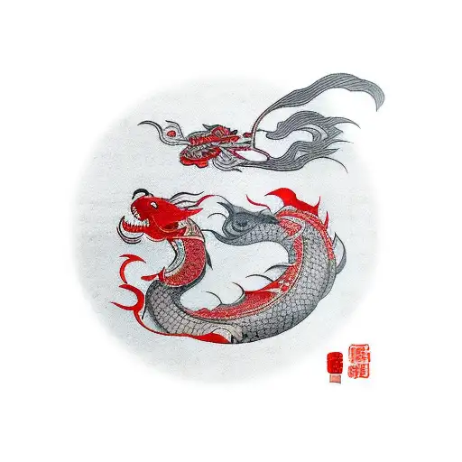 Red Tattoo Inspired By The Chinese Story Of The Red Thread