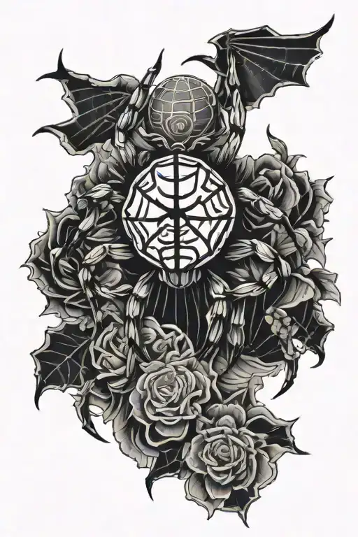 Spider Lil With Roman Numerals Date