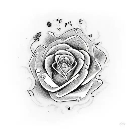 A Rock N Roll Inspired Tattoo Featuring A Guitar And Roses