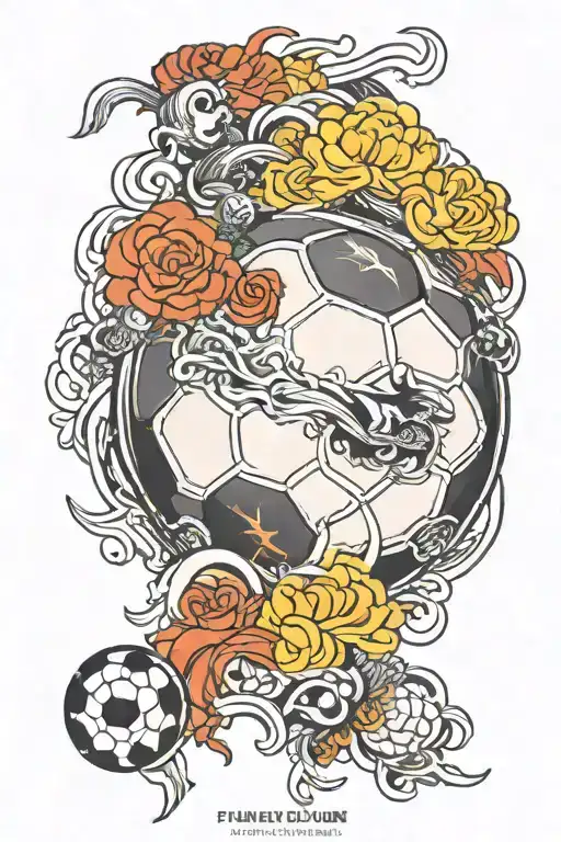 Football Ball Surrounded