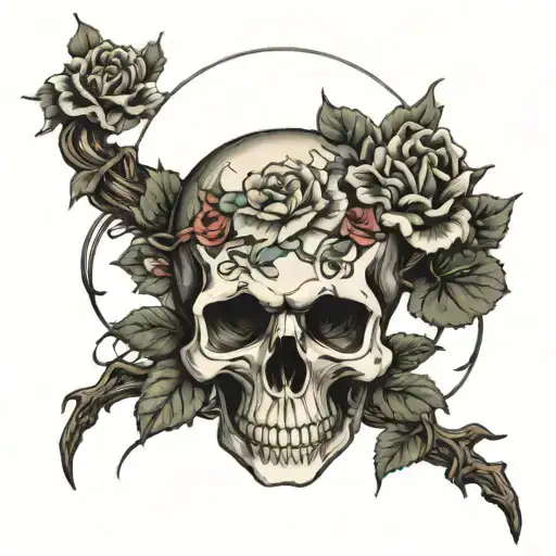 Skull Roses Sward