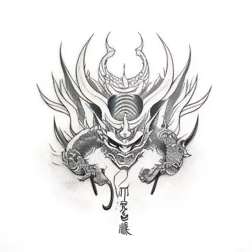 Bassist With Design Elements Of Animes Like Demon Slayer