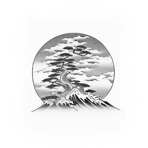 Samurai With Bonsai And Sengaku-ji