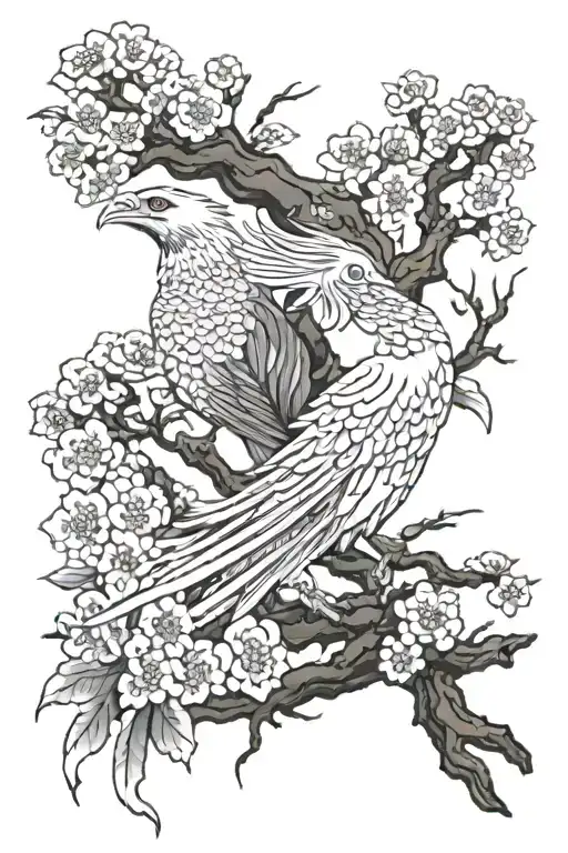 Cherry Blossom Tree Phoenix Rising