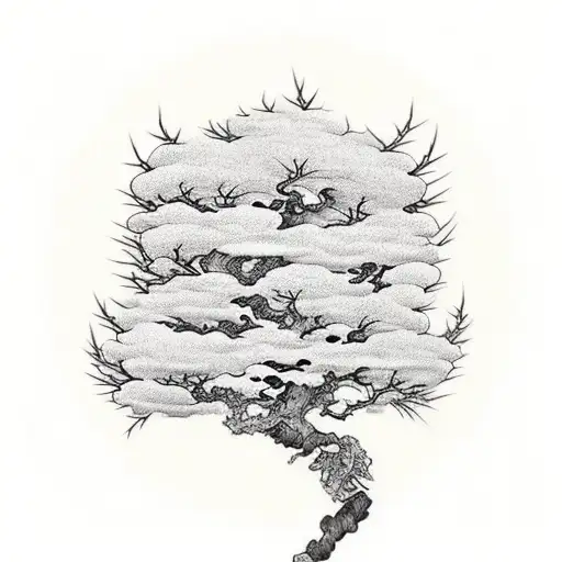 Tree Tattoo With His Negative