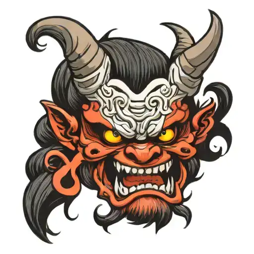 Scary Oni Mask