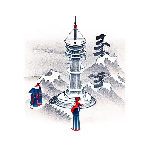 Telecomunication Mast On Mountain