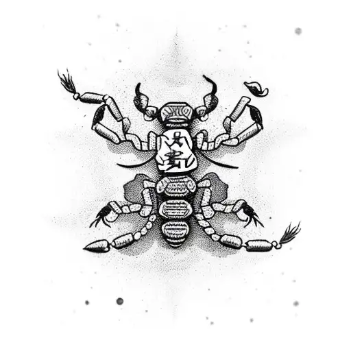 Scorpion Made Of Chains With Swords