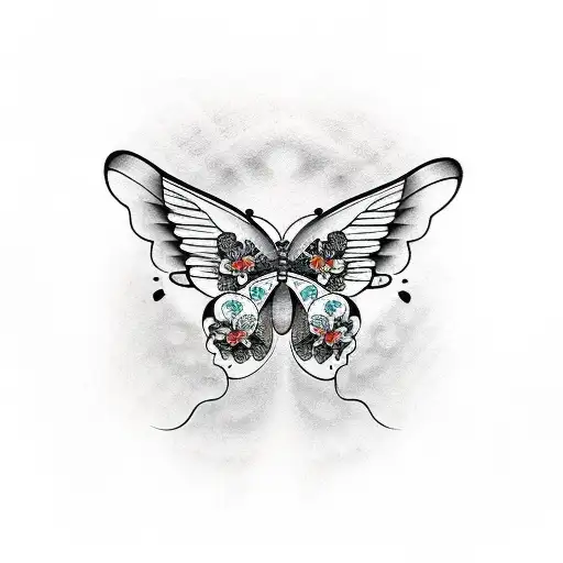 Butterfly With Infinity Symbol Wings