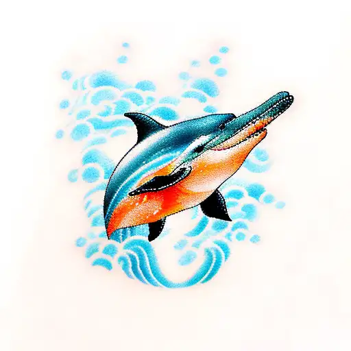 Dolphin With Orange