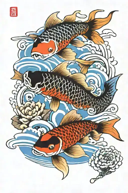 Koi And Samurai Carp