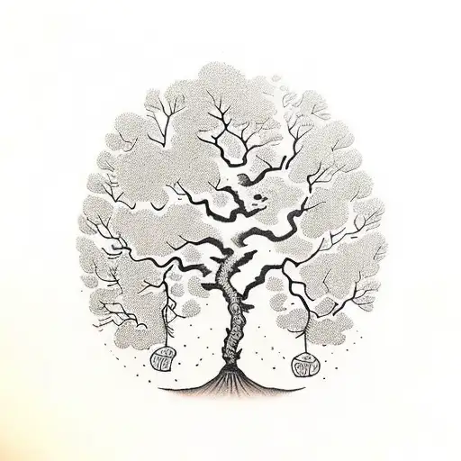 Life Of Tree With Acorns With Dates 12-18-2016