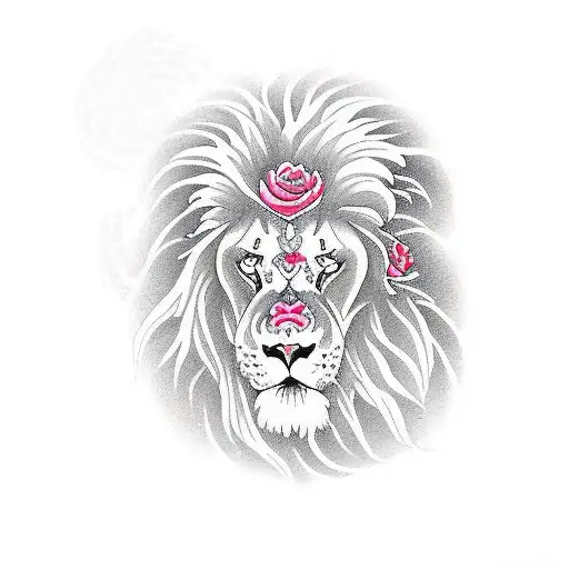 Rose Avec Une Lionne