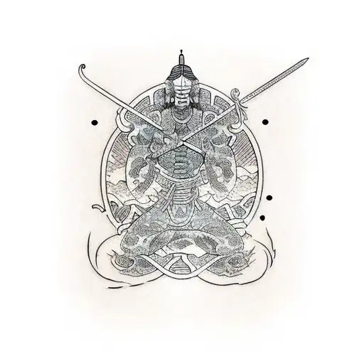 Kaizen Wording With Sword Going Through It