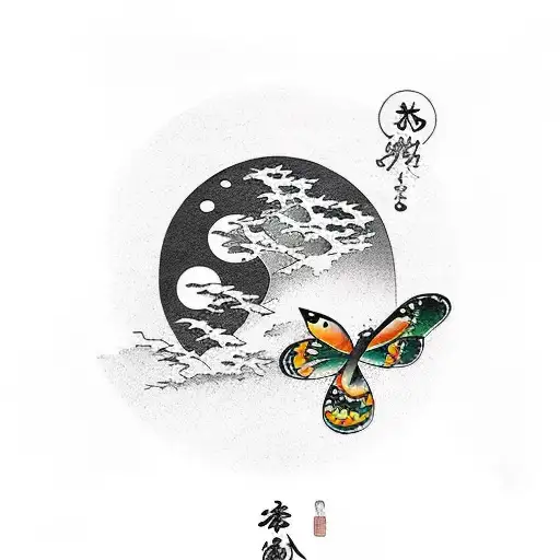 Moon And Butterfly