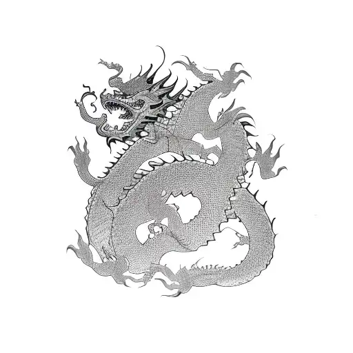 Girl Riding With A Dragon