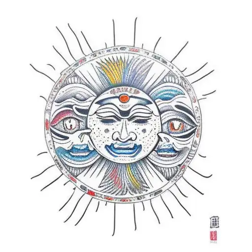 Sun And Moon Huichol