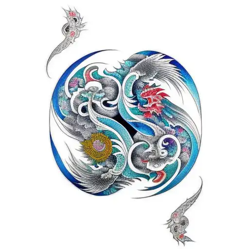 Phoenix Rising Ying And Yang