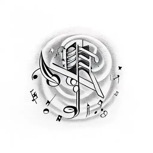 Music Notes And Stars