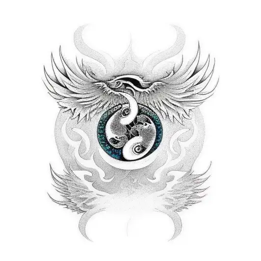 Phoenix Rising Ying And Yang