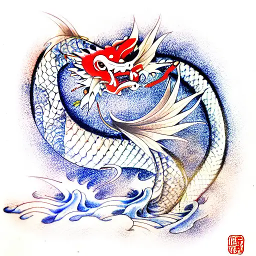 Koi Fish Dragon