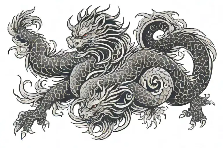 Creative Mythical Grey And Black