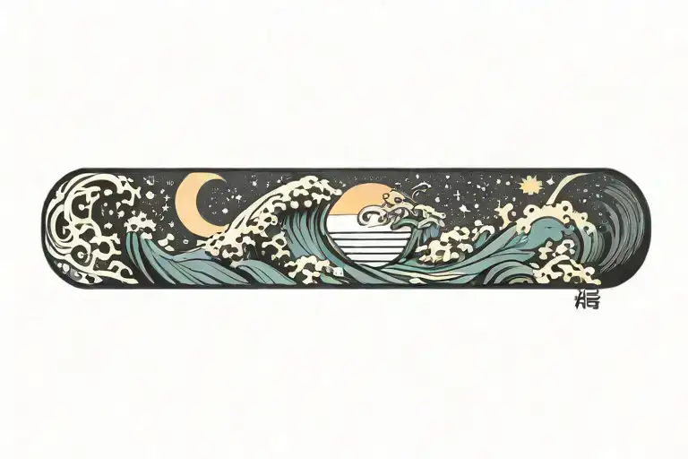 Band With Heart And Sunset Sky Filled With Stars Peaceful