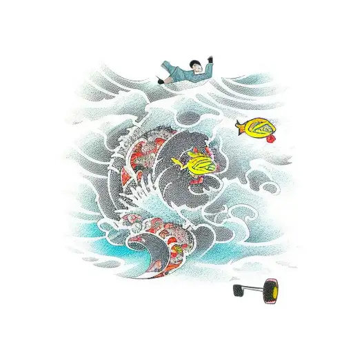 Skateboarding In The Ocean